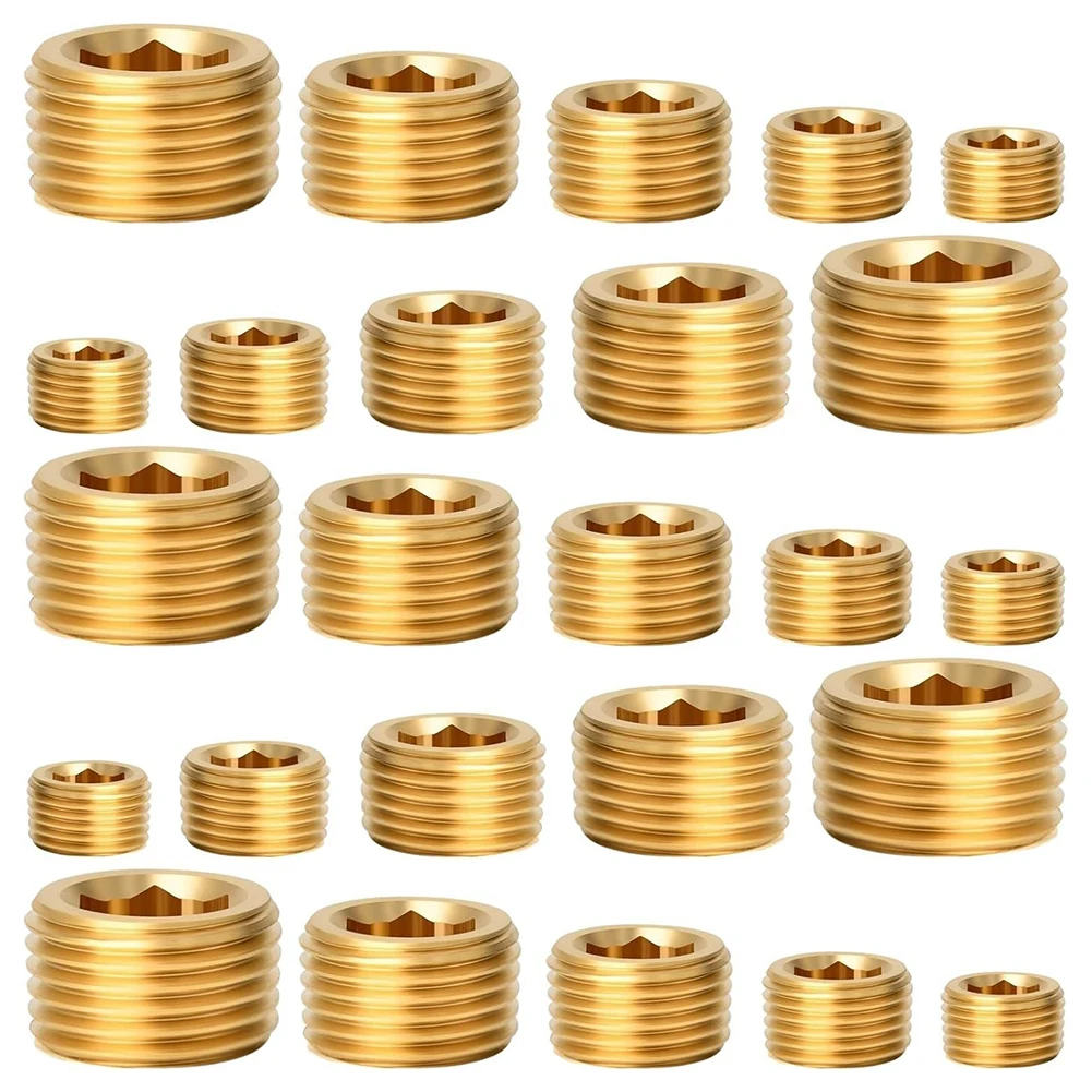 Hexagon Threaded Adapter Brass Pipe Adapter Compact Storage Box Efficient Sealing Mechanism High Hardness Premium Brass Material