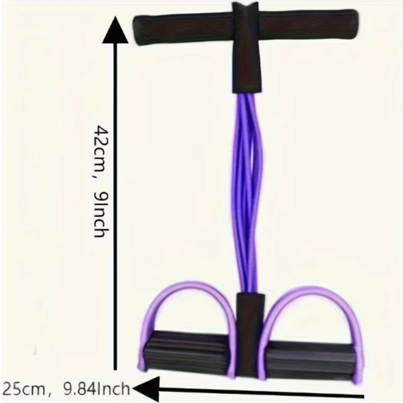6 Tubes Elastic Yoga Pedal Puller Resistance Bands For Abdominal Waist Arm Leg Stretching Slimming Training Fitness Gear