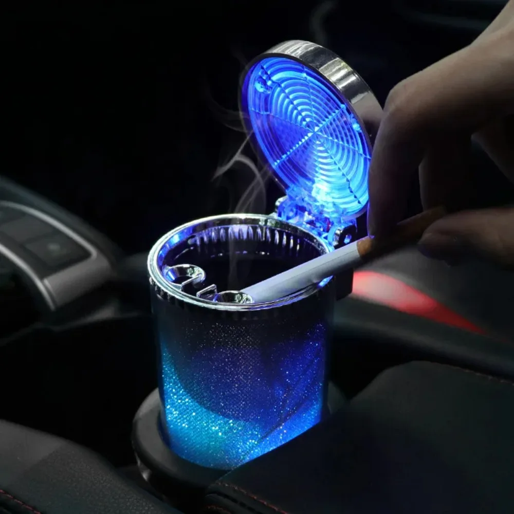 

Car Ashtray with LED Light Cigar Cigarette Container Gas Bottle Smoke Cup Holder Storage car Supplies