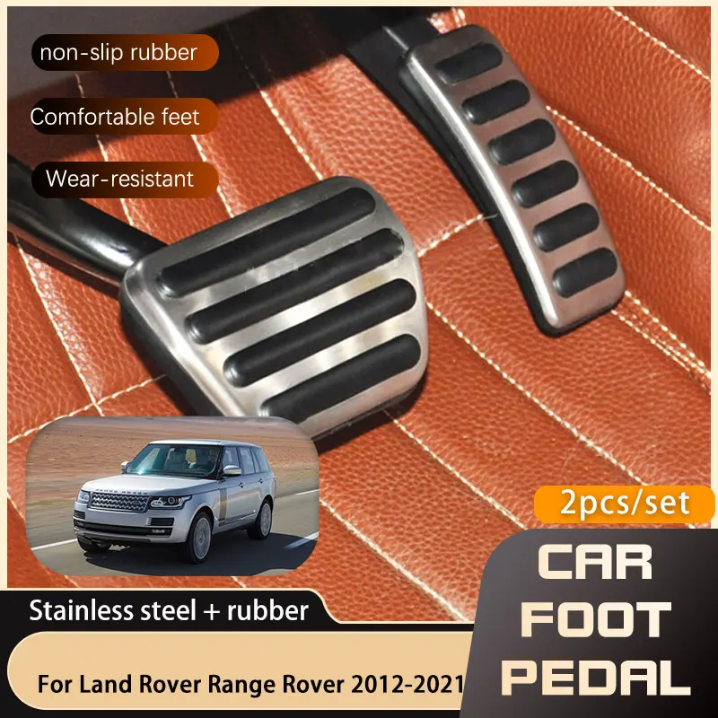 Car Foot Pedals For Land Rover Range Rover L405 2012~2021 Oil Gas Fuel Accelerator Brake No Drilling Restfoot Pedal Cover Pads