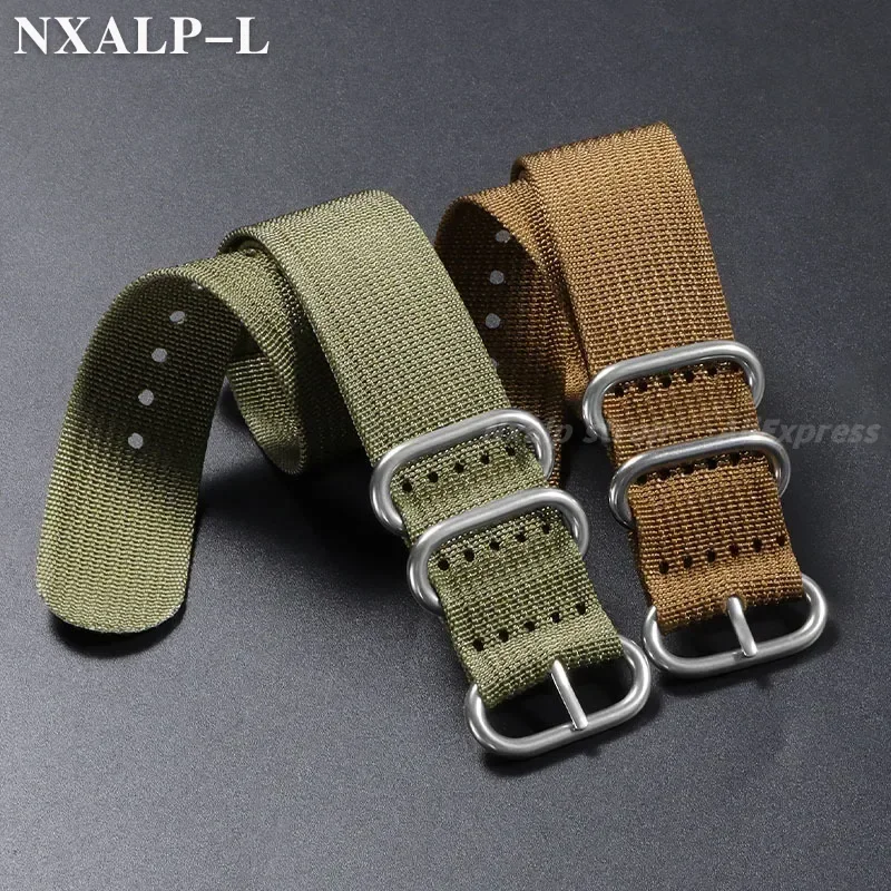 Bracelet de montre en Nylon côtelé pour hommes, bracelet de sport militaire pour Seiko pour Omega tressé, accessoires 18mm 20mm 22mm 24mm