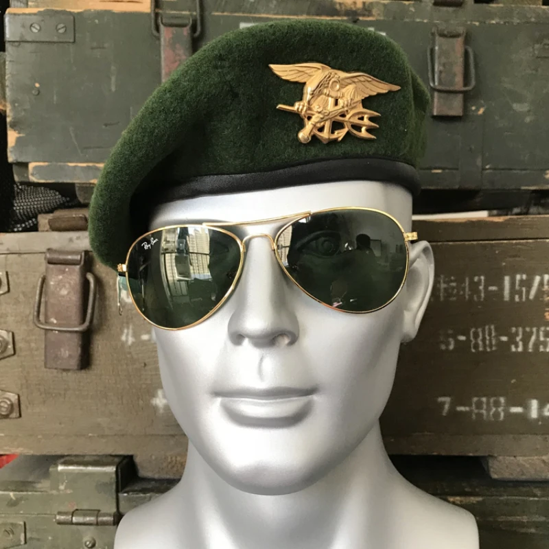 

US Military Beret Army Soldier Group Hat Men Women Field Training Combat Tactical Caps Uniform Accessories Woolen Hat Unisex