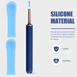 10pcs Ear Scoops Sleeves Replacement portable Visible Ear Wax spoon Headphone Sleeves multiuse Spoon Cover ear cleaning Supplies