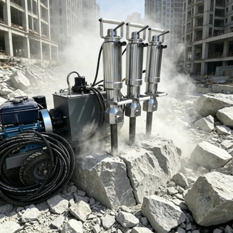 Hard Rock Mining Diesel Hydraulic Rock Splitter Complete Hydraulic Stone Breaking Equipment Basalt Granite Cutting Machine
