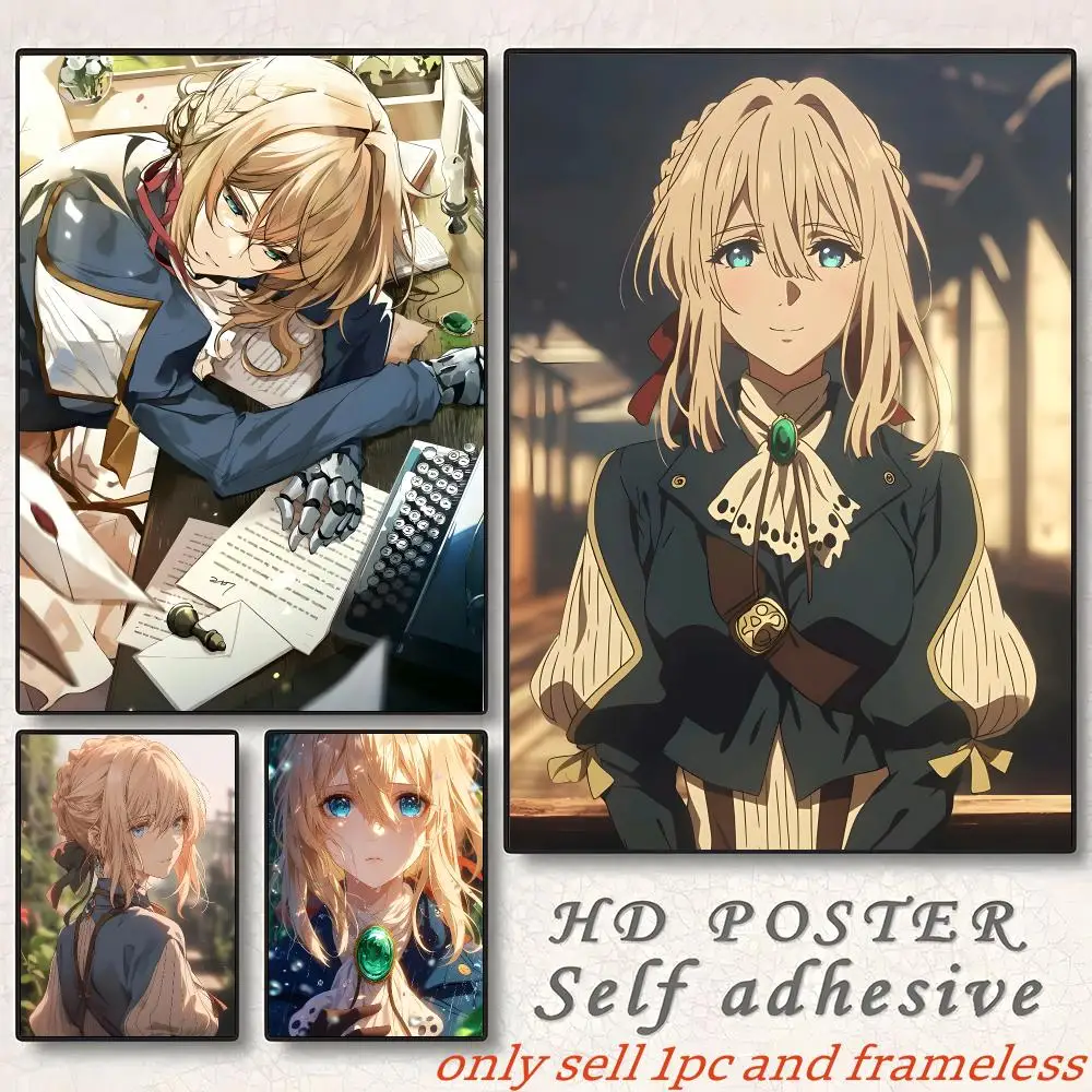 Violet Evergarden Anime Poster Gift with prints Home bedroom living room decoration promotion and display