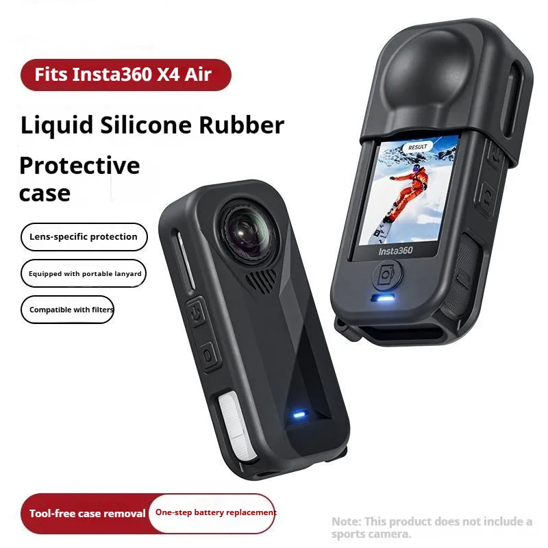 

High Quality Soft And Durable Silicone Suitable For Insta360 X4 Air Camera Body Protection Case And Lens Protection Case