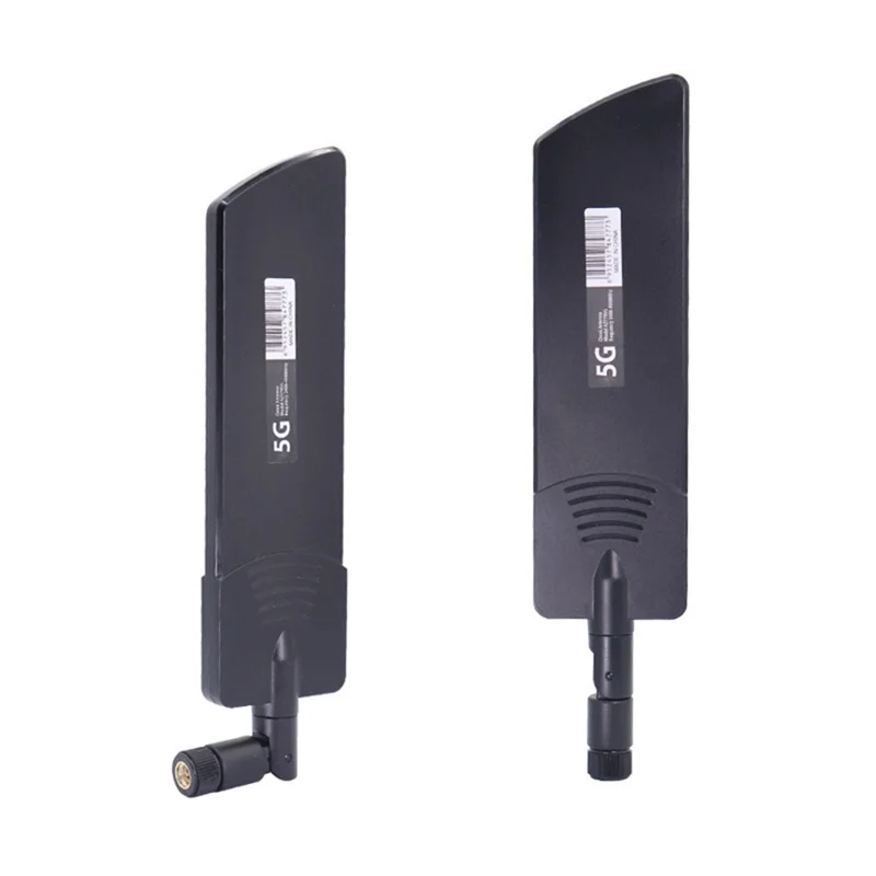 2PCS 5G/3G/4G/GSM Full Band Glue Stick Omni Wireless Smart Meter Router Module Gain 40DBi Antenna, Black SMA Male