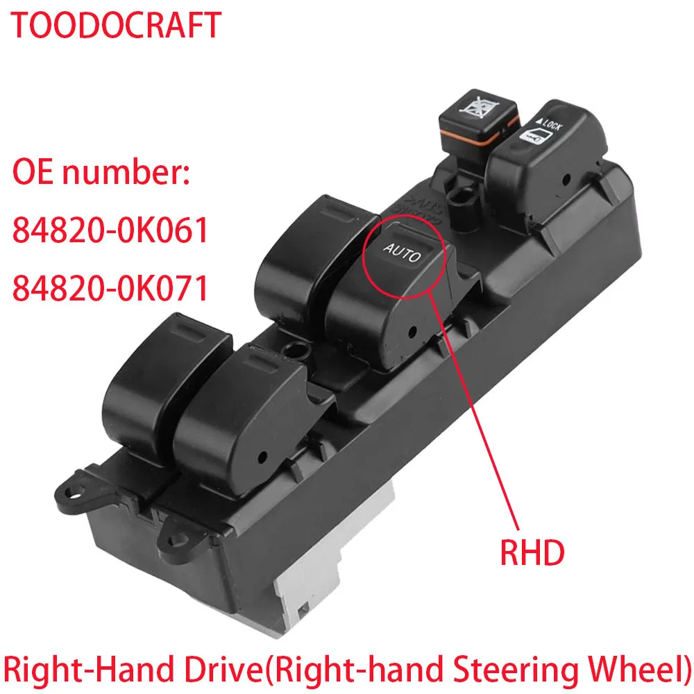 84820-0K061 84820-0K071 RHD Master Power Window Switch voor Toyota Hilux/Fortuner/Innova