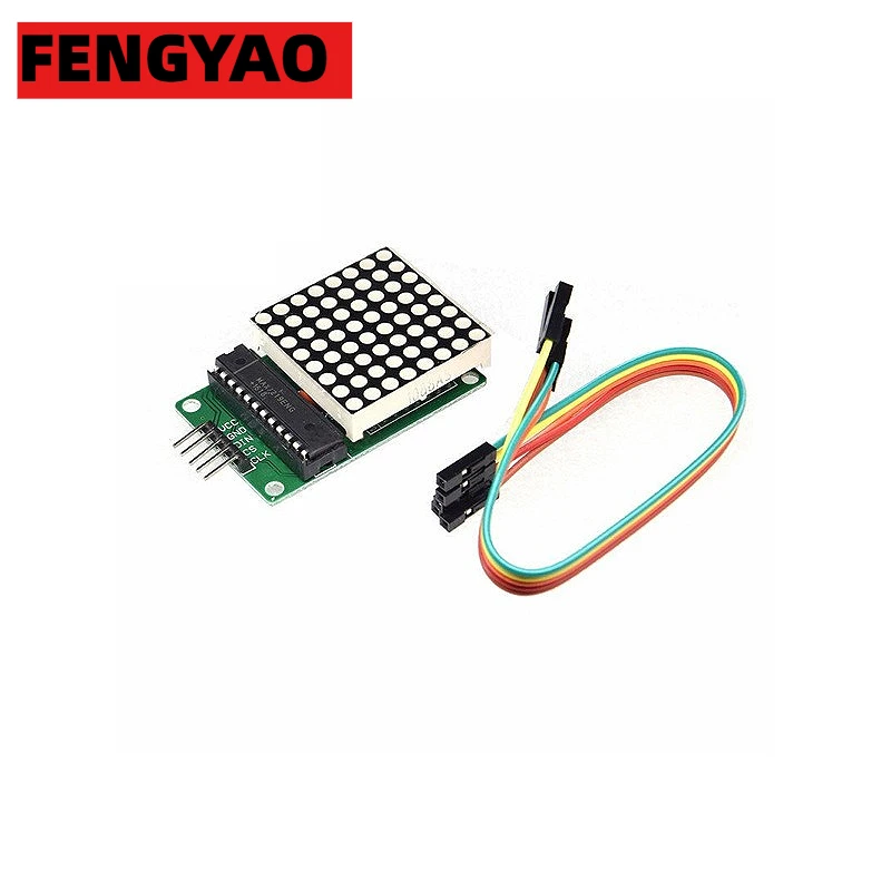 Módulo de matriz Led de puntos MAX7219, módulo de Control de pantalla LED MCU para Arduino, módulo de interfaz de 5V, cátodo común de entrada de salida de 8x8