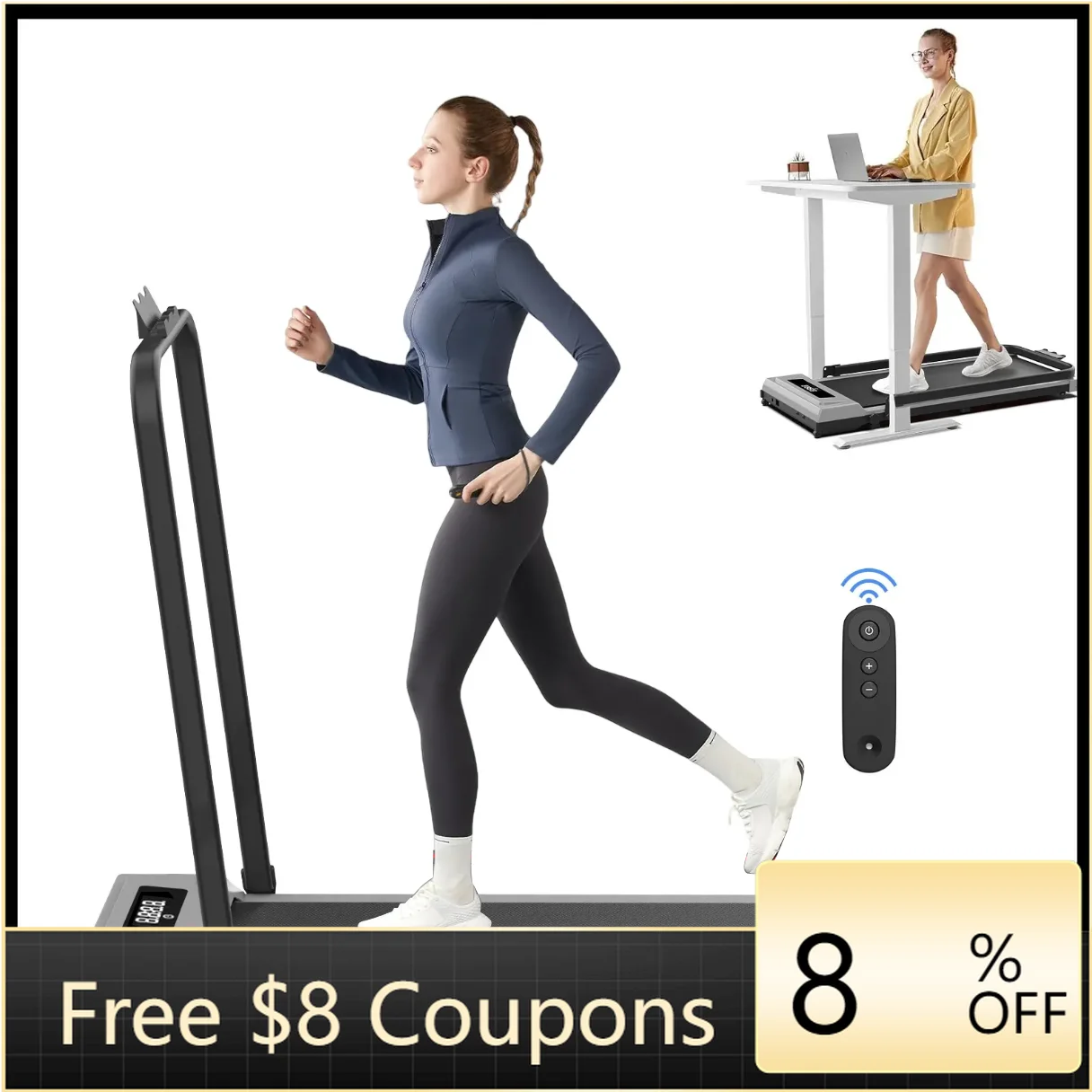 STLF RS Mini cintas de correr para el hogar con almohadilla para caminar máquina para correr gimnasio para uso doméstico cinta de correr eléctrica cinta de correr portátil inteligente Machi
