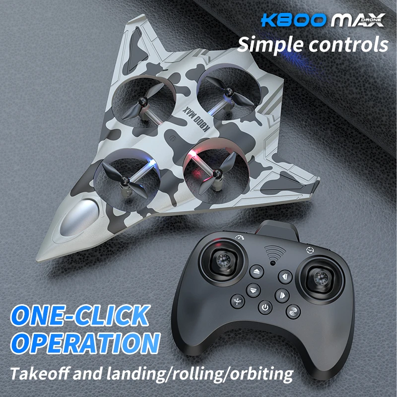 2025 جديد K800 RC طائرة ABS 2.4G التحكم عن بعد مقاتلة حيلة هواية طائرة شراعية Rc الطائرة اللعب مع ضوء لعبة تعمل بالريموت هدية طفل صبي
