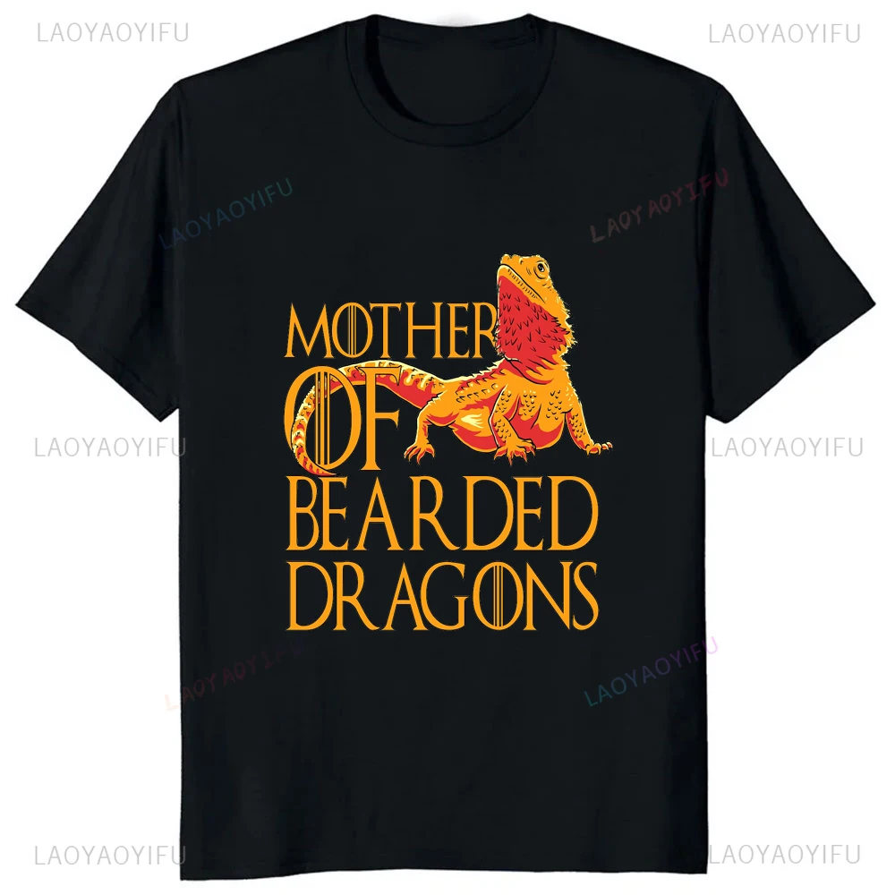 Summer Style Funny Mother of Bearded Dragons Graphic T Shirt Streetwear Short Sleeve Mens Tshirt Casual Fashion Hip Hop Man Tee