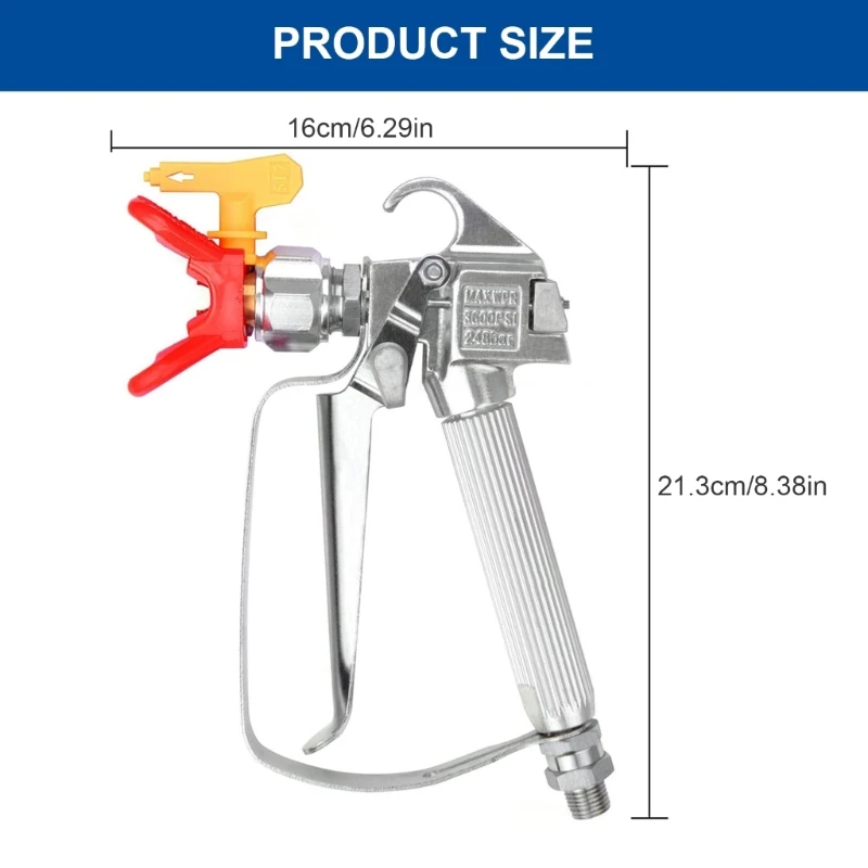 Airless Paint Sprayer ปืน Sprayer 517 เคล็ดลับสำหรับหินสี Putty ภาพวาดเฟอร์นิเจอร์รถผนังโครงสร้างเครื่องมือ Drop Ship