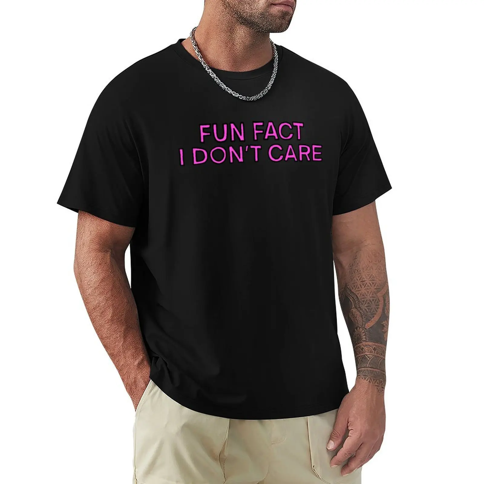 Fun Fact I Don't Care T-Shirt man t shirts graphic T-Shirt
