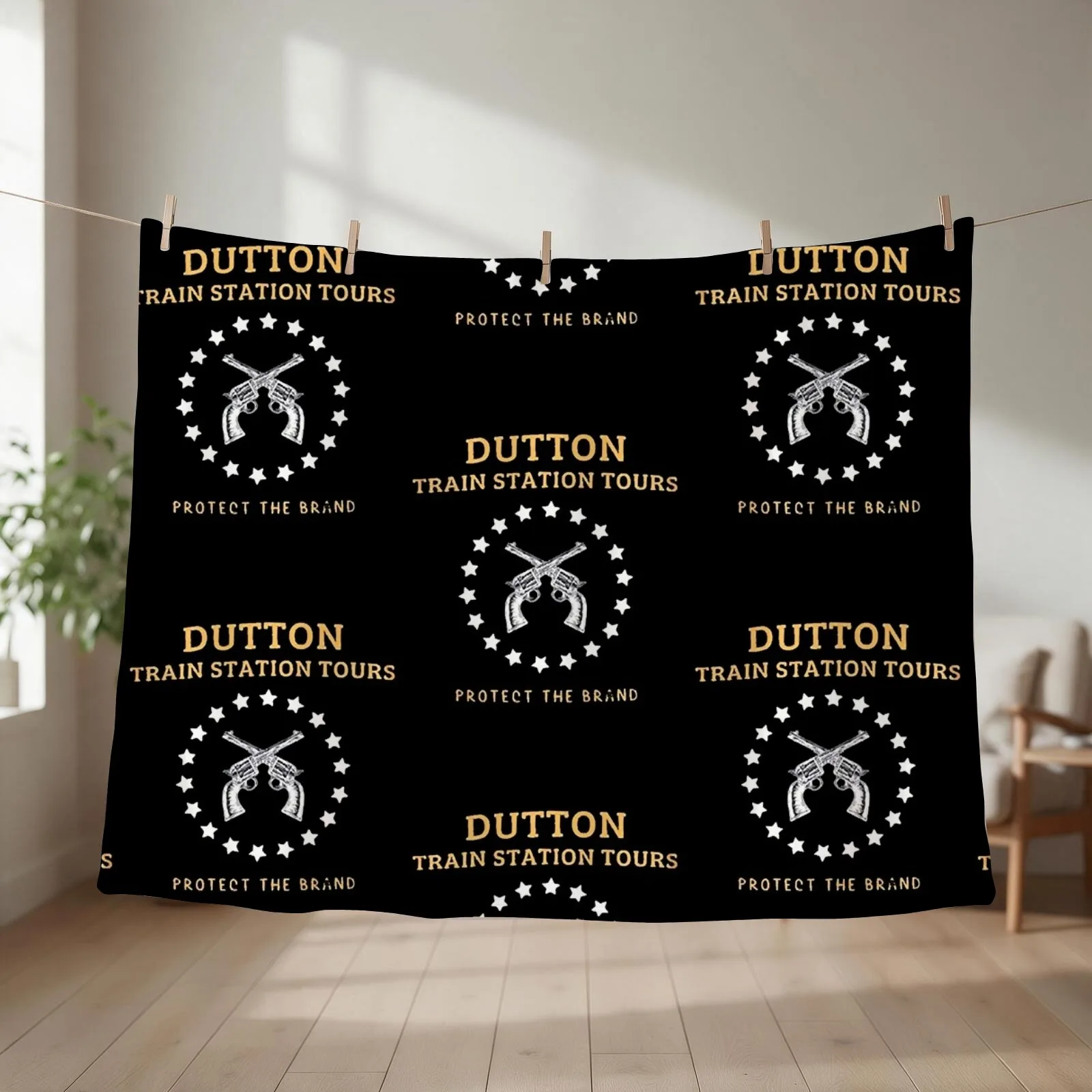 Yellowstone Dutton Ranch Arrows Throw Blanket couch cozy soft plush fuzzy picnic outdoor blanket