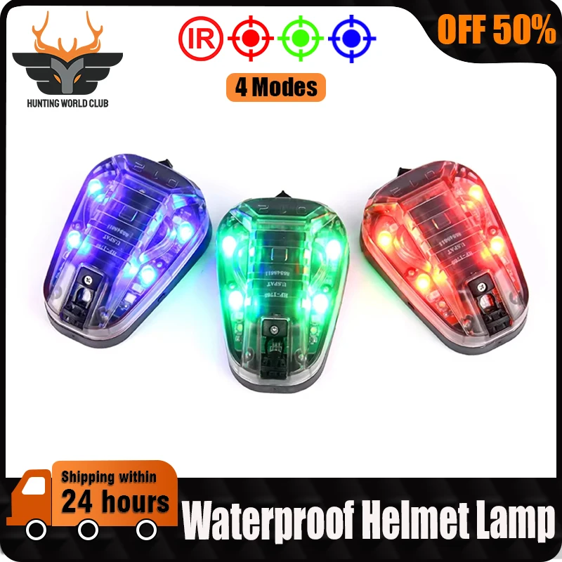 WADSN HEL STAR 6 GEN3 Hunting Airsoft Helmet Light Blue Green Red IR Strobe Waterproof Outdoor Survival Safety Signal Flash LAMP