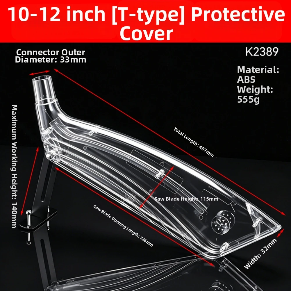 Woodworking Table Saw Guard Cover For 4-12 Inch With Dust Collection Port Protection Shield For Workshop Tools