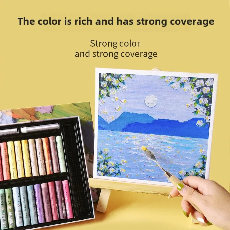 Malstift, superweiches Buntstift-Schaber-Set, 48 Farben, Morandi 24 Macarons