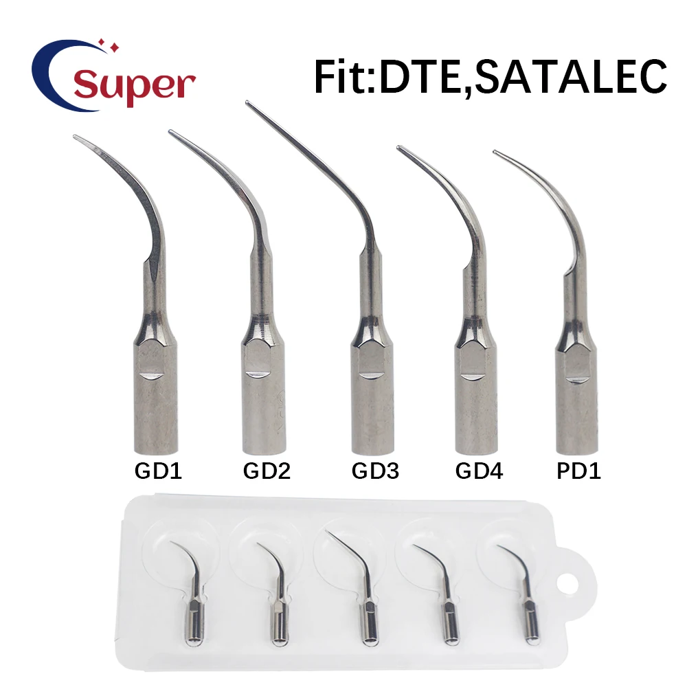 

5 шт. насадки для стоматологического скалера подходят для DTE Satalec ультразвуковой наконечник для скалера стоматологический ультразвуковой скалер насадка для масштабирования PD1/PD2/PD3/PD4/DG1