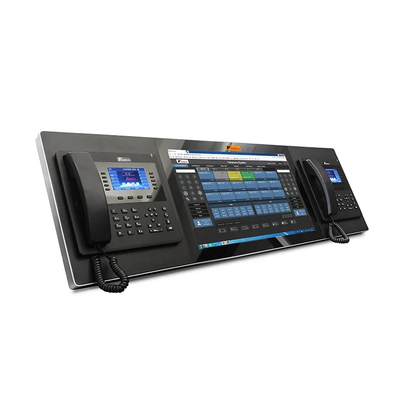 KNTECH Ip Pbx System software Control Center Desk With Ip Pbx System software Control Center Attendant Console KNDDT-1-A21