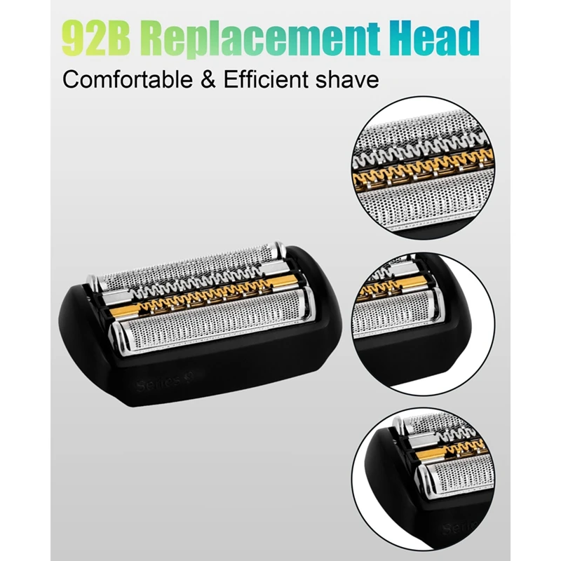 92B Electric Shaver Heads Shaver Head For Braun 9 Series Foil Shaver 9040S, 9292Cc, 9293S, 9295Cc, 9296Cc, 9297Cc, 9299S