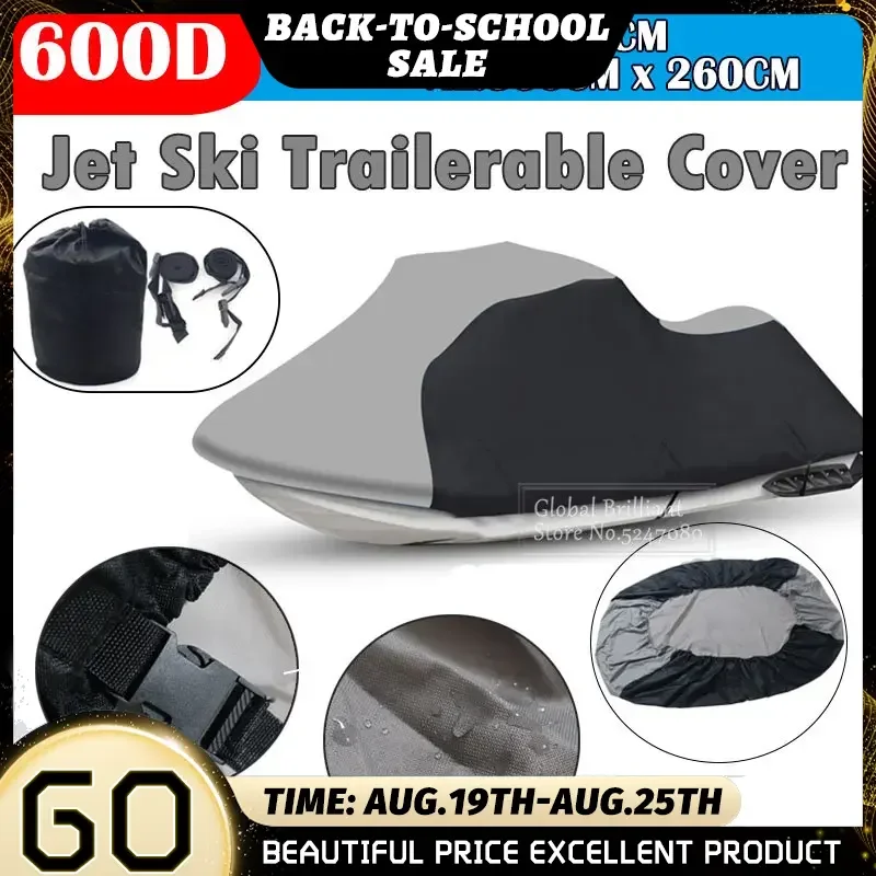 

L/XL 420D Waterproof Jet Ski Cover Boat Cover Watercraft Motor Boat Cover For Yamaha WaveRunner EXR VX Cruiser For Sea Doo GTI