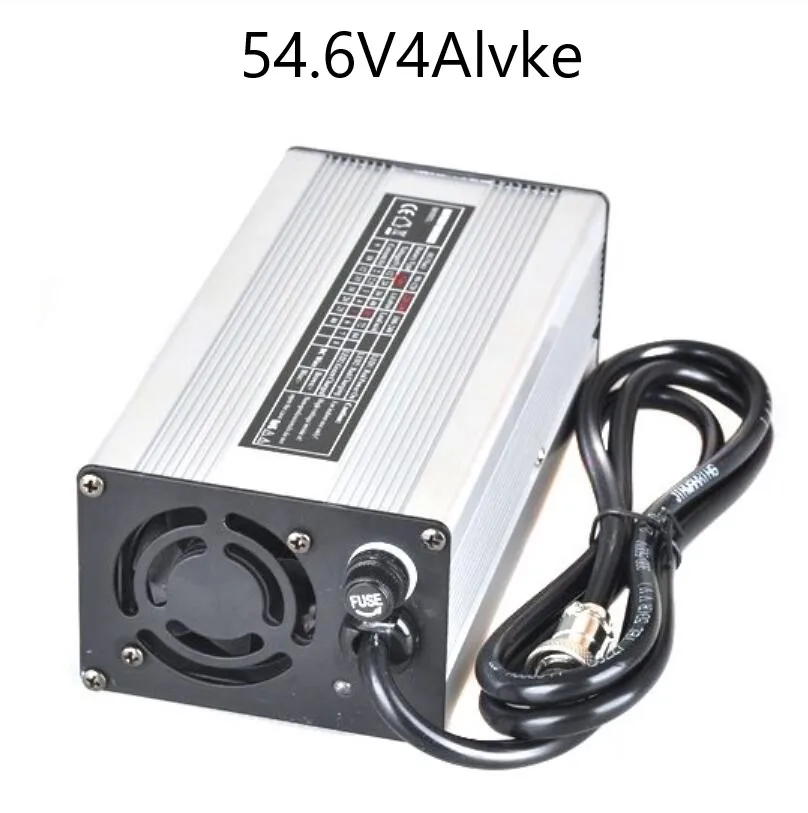 

48V 4A E-Bike Lithium battery charger-54.6V 4Amp 13S Lipo/LiMnO4 battery charger High Quality with Aluminum housing CE&RohS