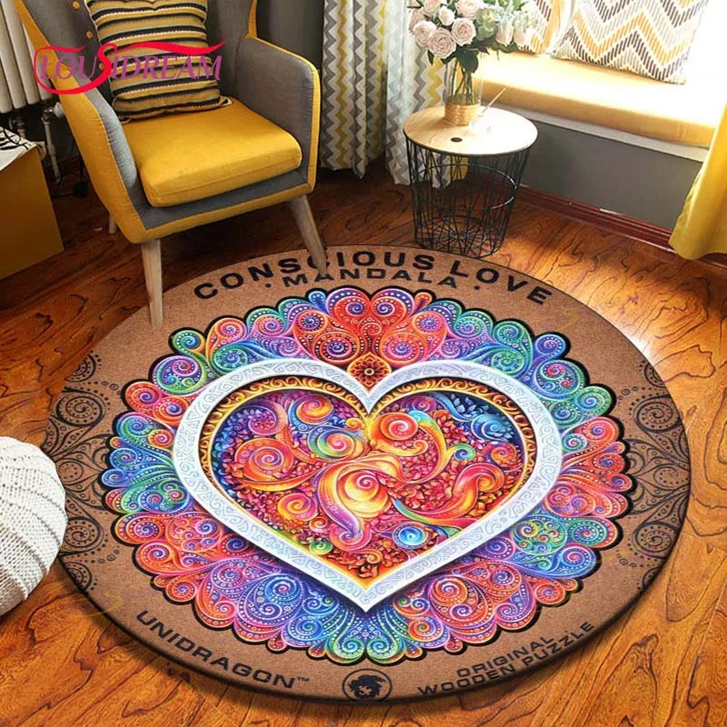 

Mysterious Universe Round Carpets Home Decor Mat Living Room Non-slip Carpet Meditation Floor Mats