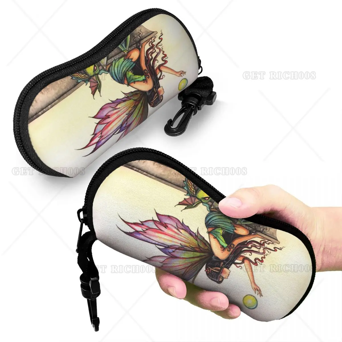 Dragones Orbs Fairy And Dragon Art de Molly Harrison estuche para gafas hombres mujeres gafas de sol suaves caja protectora