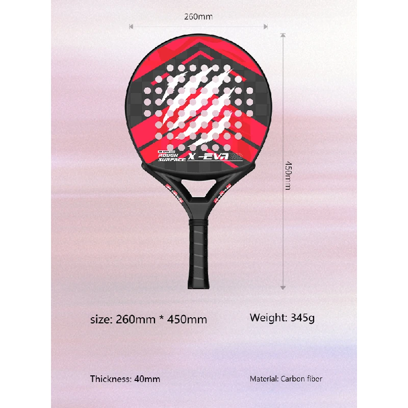 Plate Tennis Racket T700 High-Strength Carbon Fiber Cage Tennis Racket Beach Racket Flexible Swing Super Strong Control Light