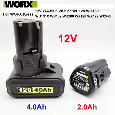12V 2000mAh.4000mAh battery for WORX Kress 12V WA3506 WU280 WX128 WX129 WX540 WU127 WU128 WU130 WU131X WU132 Power Tool Battery
