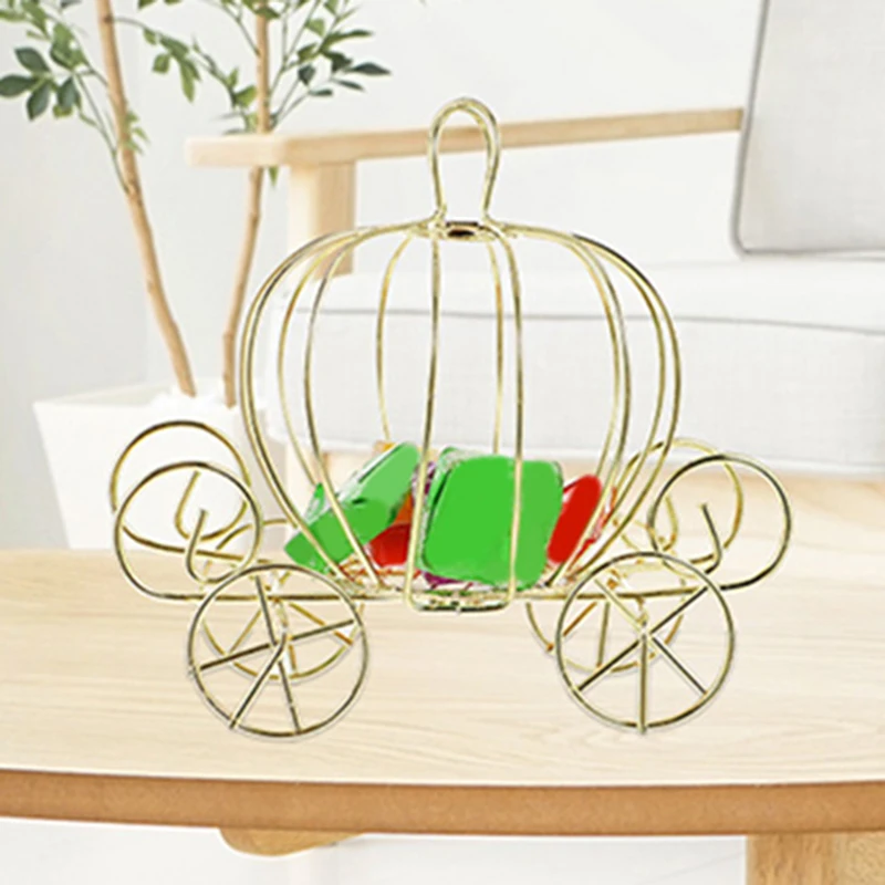 

8pcs Pumpkin Carriage Centerpiece Candy Holder Halloween Wedding Party Candy Cart Container Tabletop Decoration NEW 2025