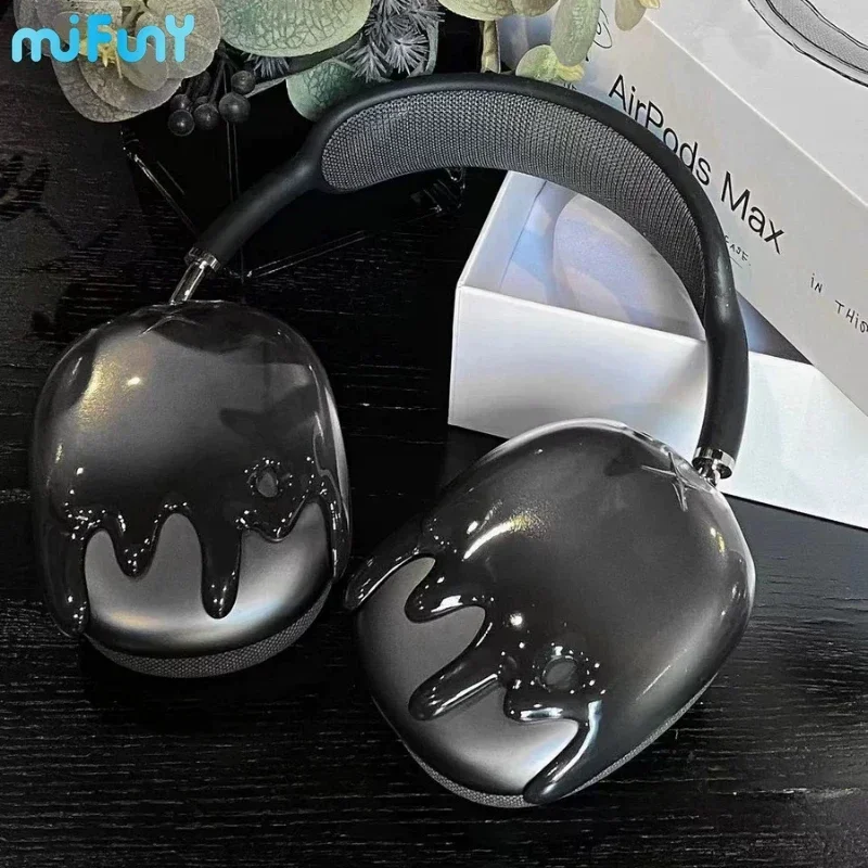 Mifuny Airpods Max Case Cover custom Black Liquid Gradient 3D Resin Printed Headphone Protective Case Headphone  Y2K Gifts