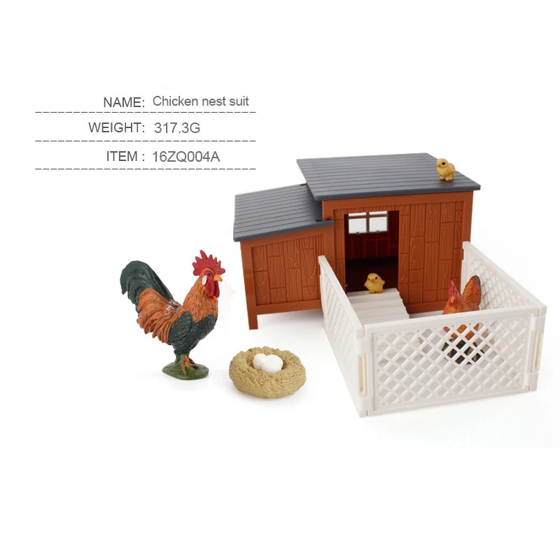 Set educativo per bambini Modello di scena di rancho agricolo fai-da-te Regalo in PVC solido