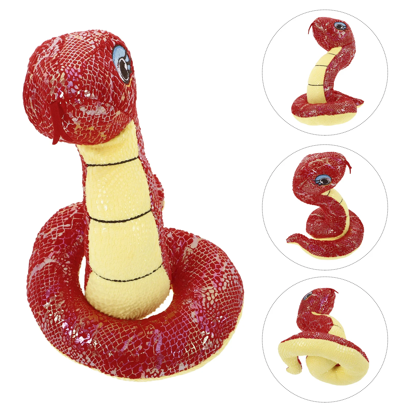 Lantejoulas cobra de pelúcia cores brilhantes realista falso cobra brincadeira prop festa decoração halloween selva sensorial animal de pelúcia