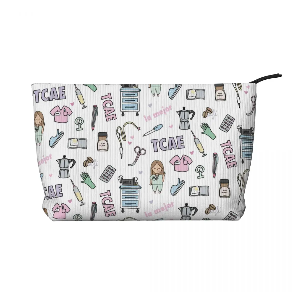 Personalizowana kosmetyczka z motywem kreskówkowym lekarza, pielęgniarki, Enfermera En Apuros, damska torba na kosmetyki, organizer do makijażu, damska kosmetyczka do przechowywania, kuferek na przybory toaletowe.