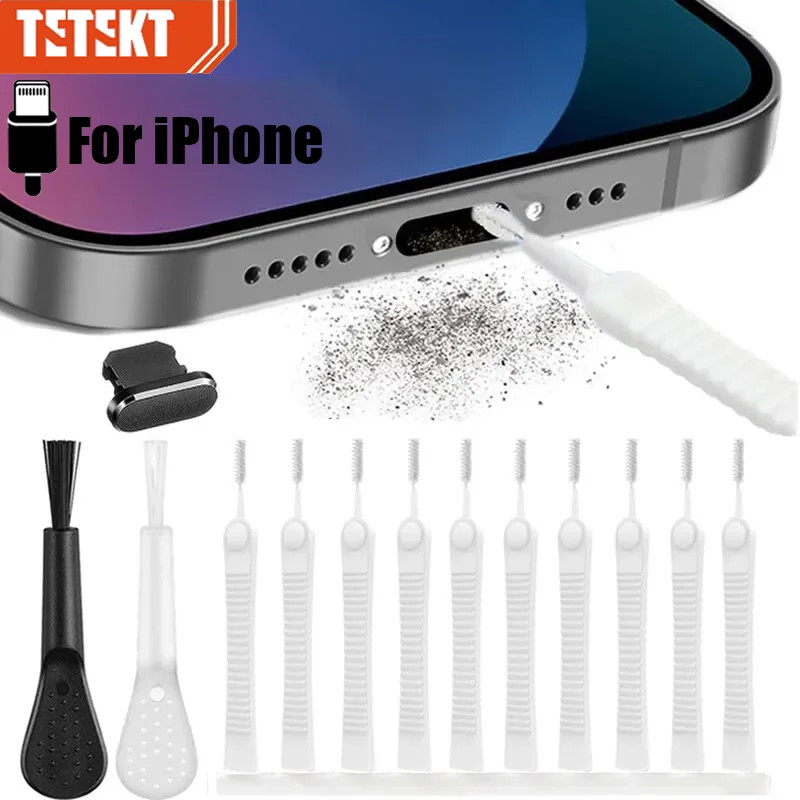 Kit d'outils de dépoussiérage pour haut-parleur de téléphone portable, nettoyeur pour iPhone 14 13 Pro Max, écouteurs Xiaomi Samsung, port de charge, anti-poussière, 13 pièces