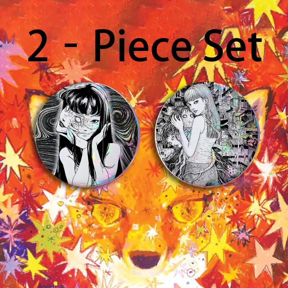 J-Junji Ito M-manga Badges 25 32 44 58 75 mm Round Customizable Wholesale Fan goods Self-made fan freebies