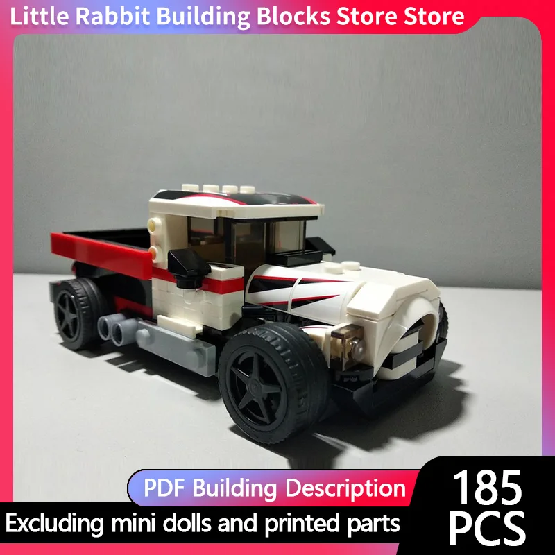 Speed Racing Car Model MOC Building Bricks Modification Pickup Truck Modular Technology Children Holiday Gifts Assemble Toy Suit