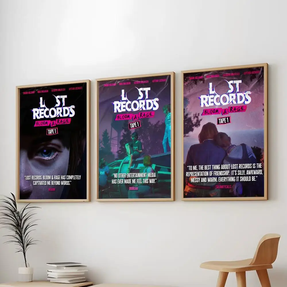 Game L-Lost Records Bloom Rage nostalgic Painting Calligraphy Modern Aesthetic Wall Art Print Trendy Bedroom Home Decor Gift