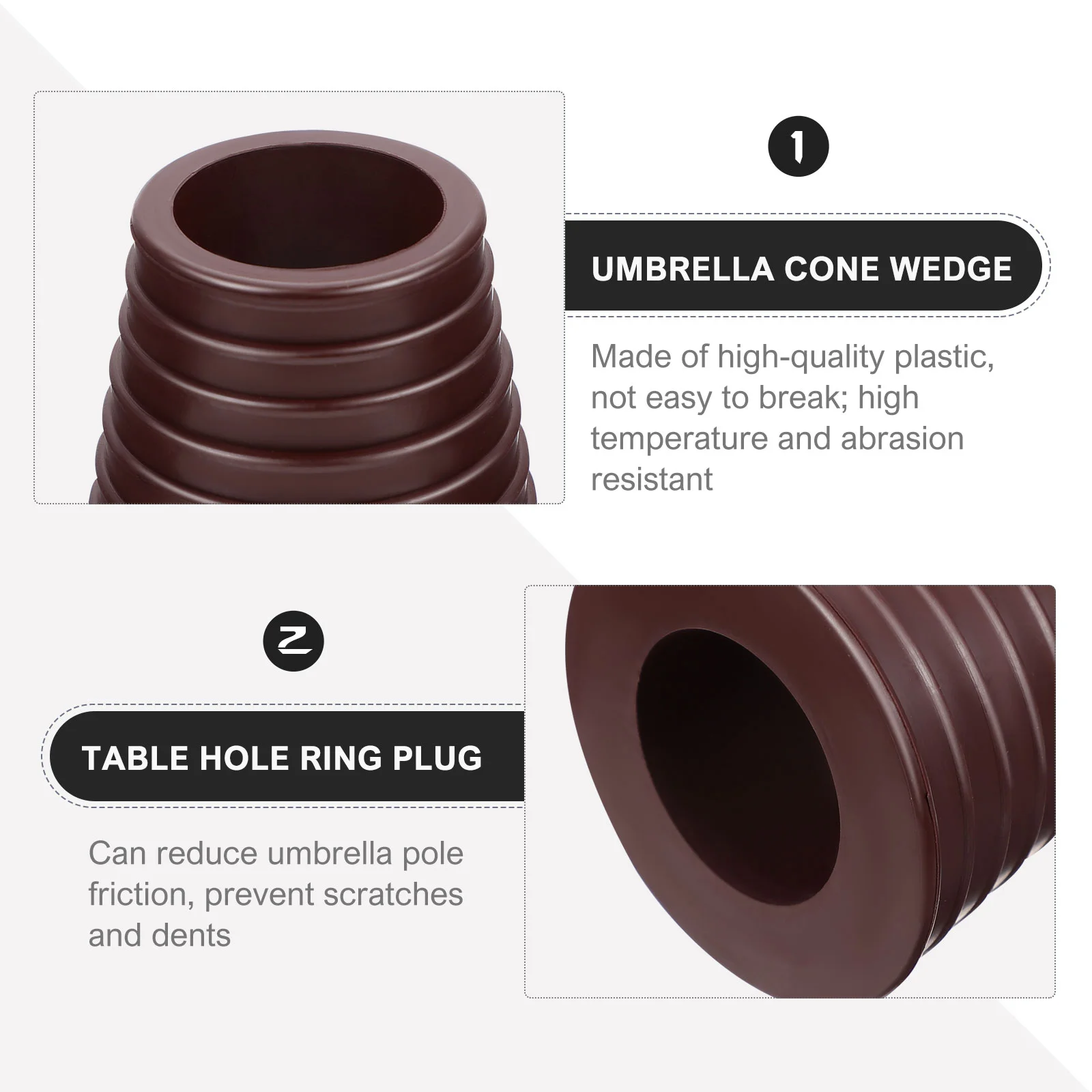 Крышка отверстия для зонта, защитная резиновая заглушка, конусный клин для зонтика, патио, стола, кольцо, проставка, уличное основание