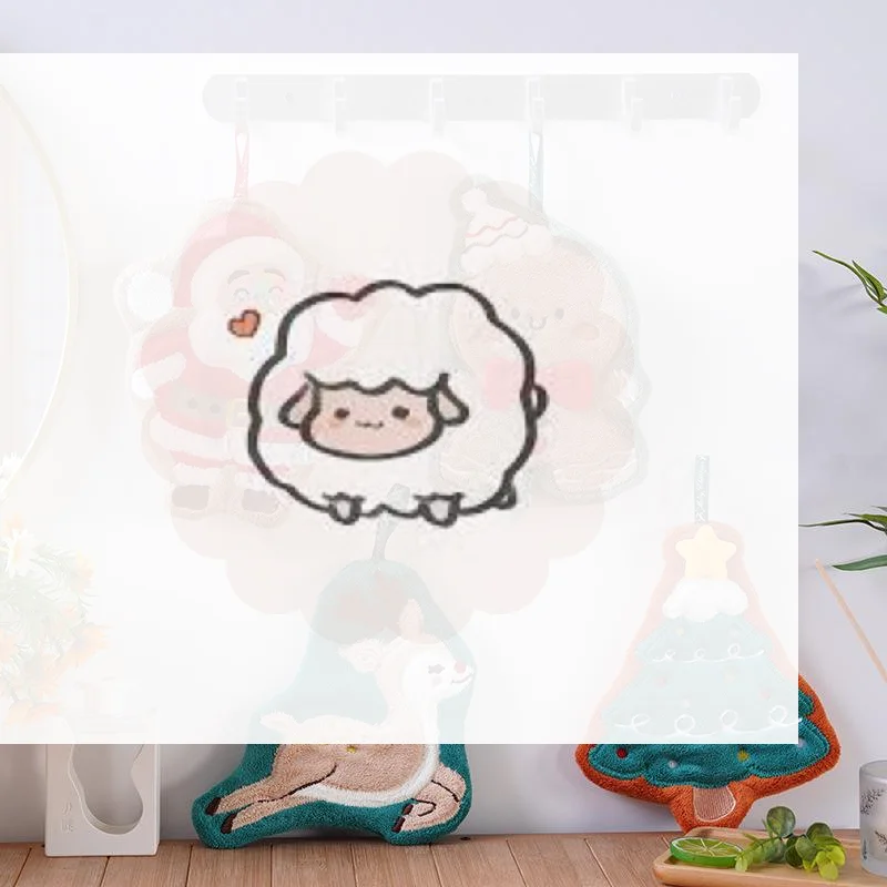 Asciugamani natalizi in pile di corallo Babbo Natale Assorbimento d'acqua Asciugamano ad asciugatura rapida Albero di Natale Campana Cucina Bagno