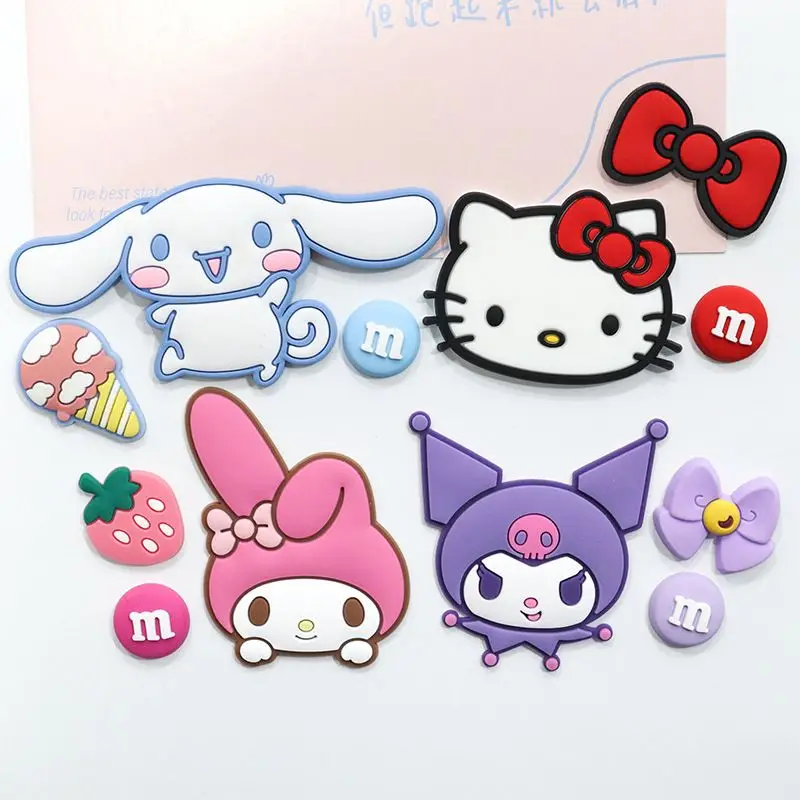 hello kitty croc charm Sanrio cinnamon dog kuromi crocs charms Melody DIY silicone patch water cuppatch mobile phone accessories