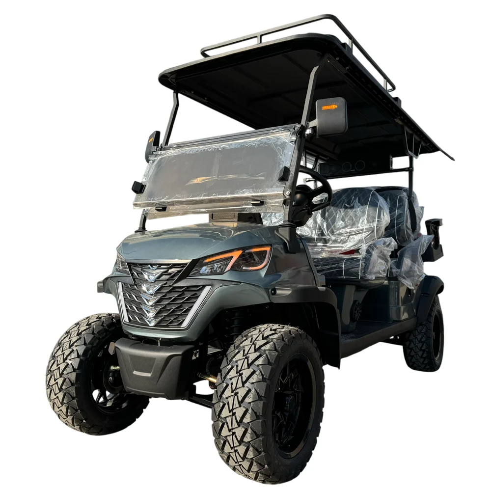 2025 طاقة جديدة 2 4 6 8 مقاعد مخصصة 48/60/72 فولت بطارية أيون الليثيوم مرتفعة على الطرق الوعرة لمشاهدة معالم المدينة حافلة عربة جولف كهربائية