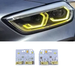 Yellow Angel Eye DRL For 2019 2020 2021 2022 2023 BMW 1 2 Series F40 118i F44 228IX M235IX LED Headlight Daytime light PCB Board