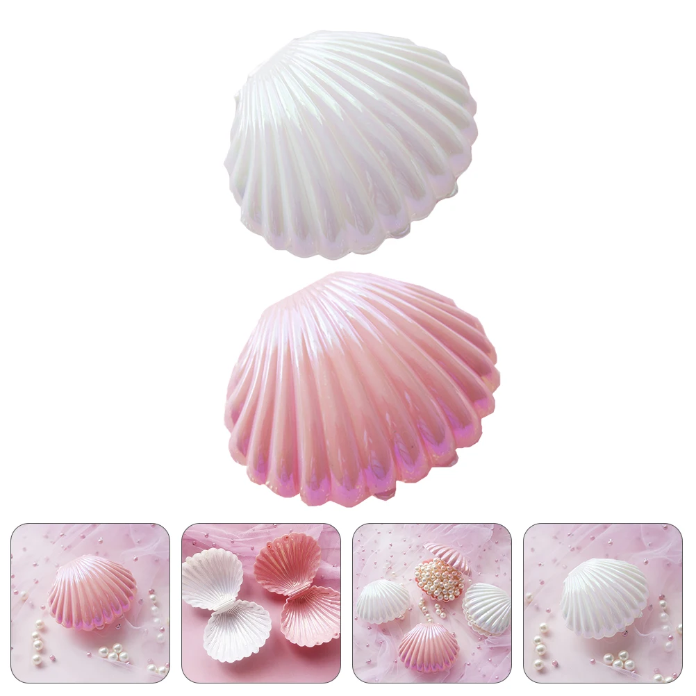 

Simulated Shell Ornaments ABS Decorative Seashell Office Desktop Bookshelf Photography Props Storage Candy Box Home Adornment
