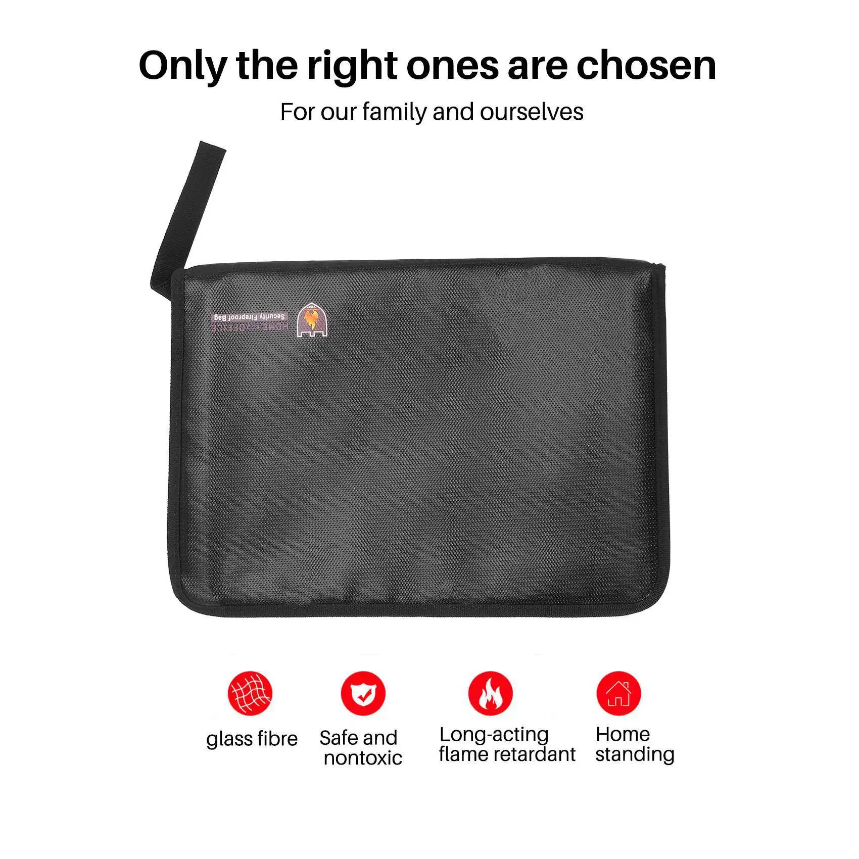Pochette de rangement ignifuge pour documents, format A4 (14,3x9,8 pouces), 12 poches, revêtement en silicone non irritant, résistante au feu, sécurisée