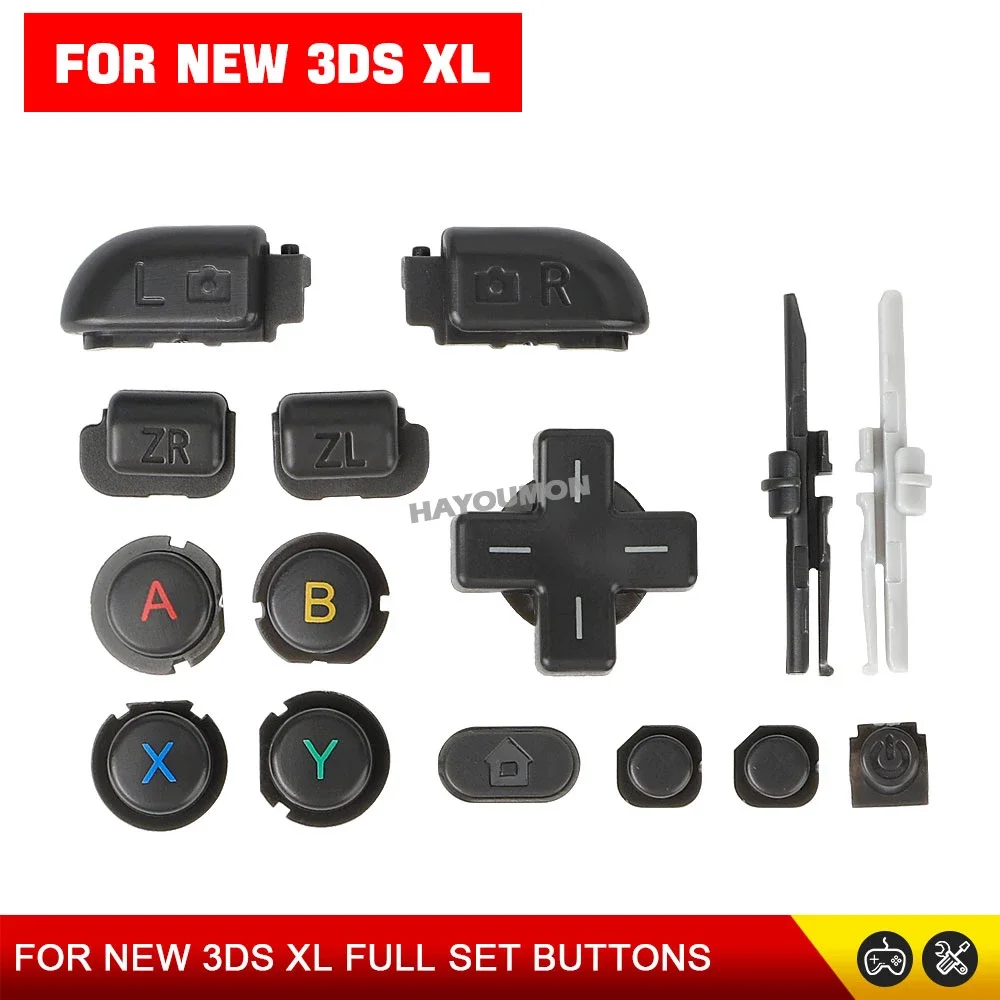 For NEW 3DS XL LL Buttons 6 COLORS For New 3DS XL LL Full A B X Y and L R ZL ZR Home Power Button For New 3DS XL LL Gaming Parts