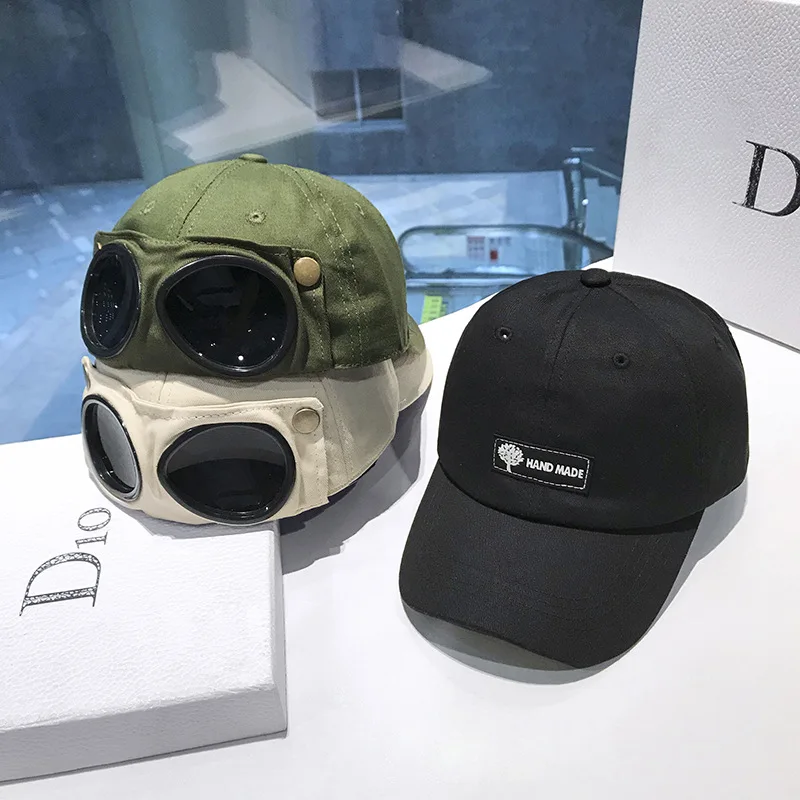 Unisex Letnie czapki z daszkiem z okularami Aviator Hat Kobieca osobowość Hip Hop Czapka z daszkiem Męska Outdoor Sports Osłona przeciwsłoneczna