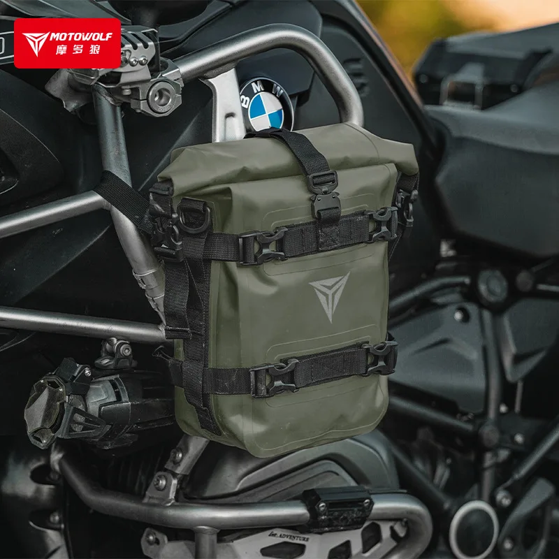MOTOWOLF Motorcycle Riding Bumper Bag Large Capacity Waterproof Quick-remove Side Hanging Bag Motorcycle Waterproof Side Bag